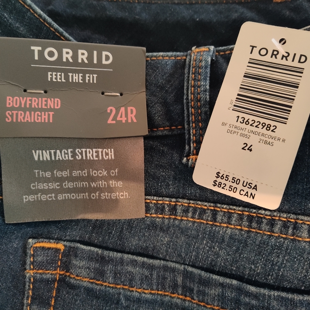 Torrid Women's Stretch Jeans -Boyfriend Cut